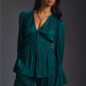 NWT Anthropologie Deep V Tunic (Navy)